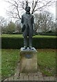 Statue of an eminent scientist in Woking Park