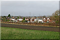 Farmland and housing near Wombourne in Staffordshire