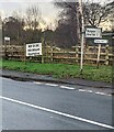 Direction signs alongside Groesenon Road, Croes-bychan-bach