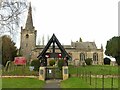 SK6239 : Holme Pierrepont church and lych gate by Alan Murray-Rust