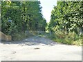 Footpath leaves the road