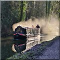 Laying a smokescreen on Macclesfield Canal