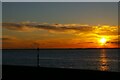 TM2831 : Sunset from Landguard Point by Christopher Hilton