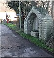 Disused late Victorian fountain in Maypole, Monmouthshire