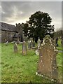 Llanegwad churchyard towards dusk