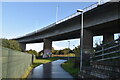 C4518 : Waterside Greenway under Foyle Bridge by N Chadwick