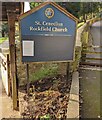 SO4814 : Church services information board, Rockfield, Monmouthshire by Jaggery