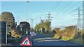 SD7609 : Roadworks and pylons by Philip Platt