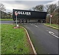 SO4308 : Collier lorry leaving Monmouth Services South by Jaggery