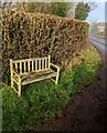 SO4417 : Wooden bench, Newcastle, Monmouthshire by Jaggery