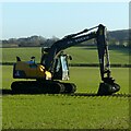 SK6432 : Digger in the fields by Alan Murray-Rust