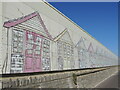 SZ1091 : Huts painted on the walls by Neil Owen