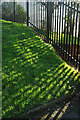 Fence and shadow, Broomhill Way Industrial Estate