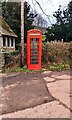 Red phonebox, Penrhos, Monmouthshire