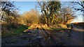 Track to Moorcock Hall from rural road