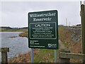NT4911 : Sign at Williestruther Loch by Jim Barton