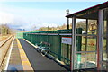 Shelter and seat at Dolgarrog station