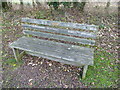 Bench in a park in Llandyssil