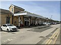 Outside Retford station including parking area