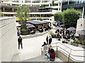 TQ3381 : Broadgate Circle Arena including nearby shops and buildings by Tom Page