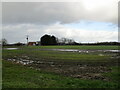 Waterlogged field and Bank Farm