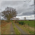 Farm road and bridleway near Seisdon in Staffordshire