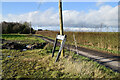 Damaged road sign, Stroancarbadagh