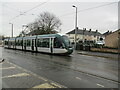 Tram departing Southchurch Drive North tramstop