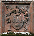 NT5224 : A crest above the entrance door to the general’s Tower by Walter Baxter