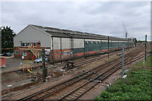 TL4658 : Arriva Train Care depot from Coldhams Lane by Hugh Venables