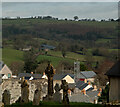 Looking across the cemetery of St. Michael