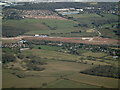 HS2 construction site at Burton Green from the air