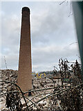 SP2965 : Chimney, Warwickshire County Council depot site, Montague Road, Warwick by Robin Stott