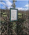 Disused bus timetable noticeboard north of Trellech