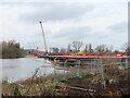 Temporary jetty for HS2 viaduct construction