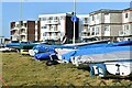 Dinghy store and seafront apartments, Lee-on-the-Solent