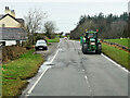 Tractor passing Ty Mawr Cottage