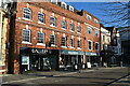 Businesses in Queen Street, overlooking the war memorial