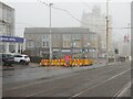 Road closure outside Daish