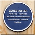 Blue plaque to James Foster