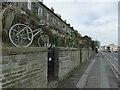 Bicycles on railings, Bradford Road, Shipley