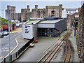 SH4862 : Caernarfon Railway Station and Castle by David Dixon