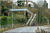 SH4862 : Footbridge over Welsh Highland Railway, St Helens Road by David Dixon