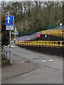 Priority traffic sign, Fairwater, Cwmbran