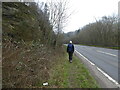 Footpath beside the A49 north of Lee Brockhurst