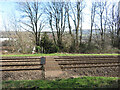 Foot crossing of the Rhymney Line near Ystrad Mynach