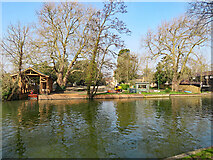 TL4659 : Chesterton: landscaping a riverside garden by John Sutton