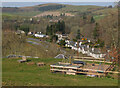 Houses by the A7 near Hawick