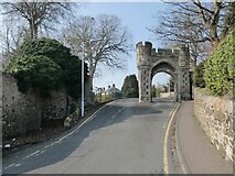 NT2285 : Rossend Castle archway on West Broomhill Road by Oliver Dixon