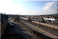 Railway station seen from the railway footbridge, Ilkley